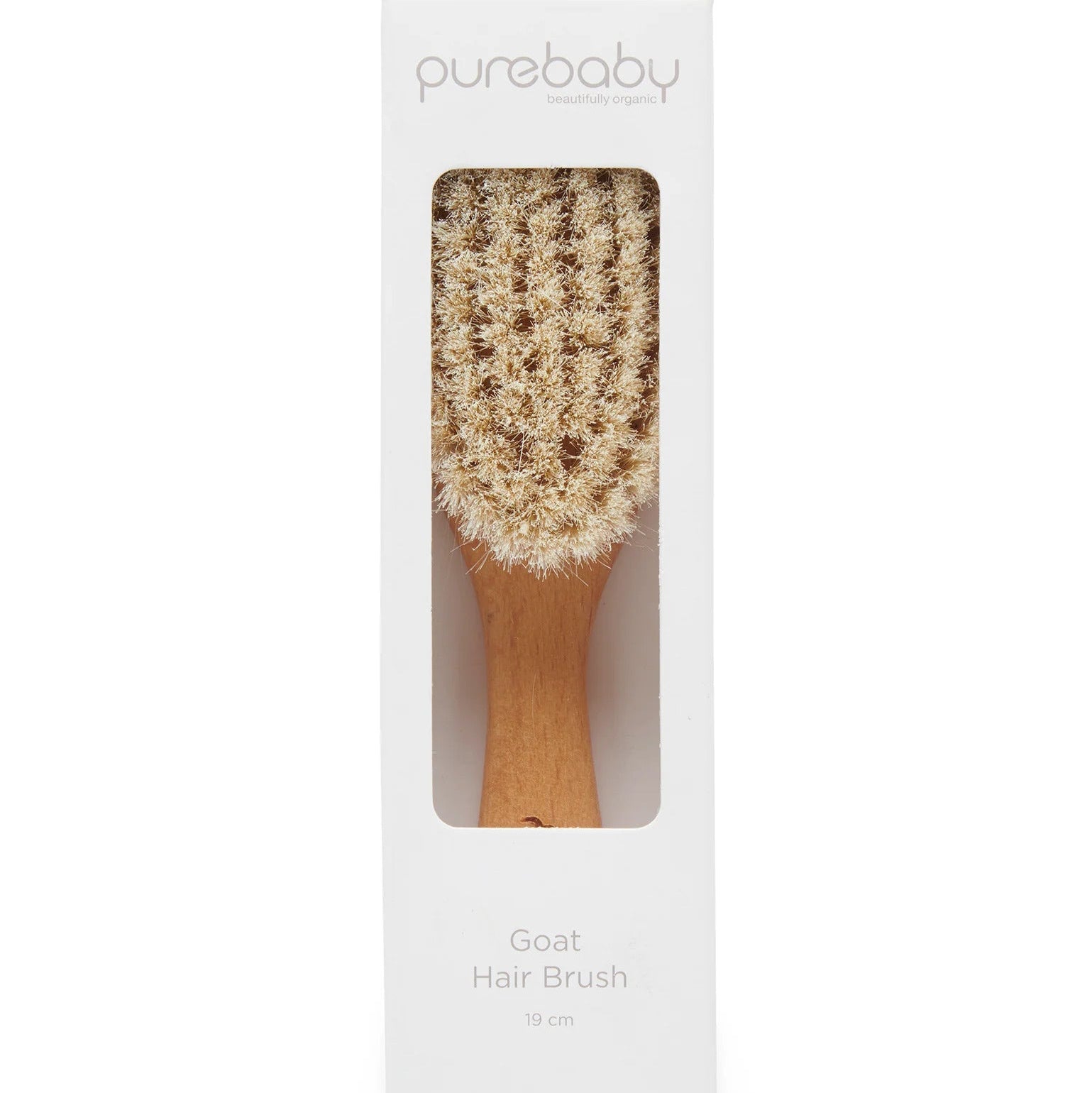 Soft natural goat hair brush for newborns