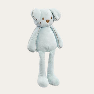 Floppy legged blue dog soft toy