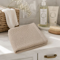 Soft beige baby wash cloth