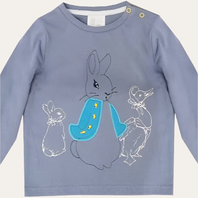 Soft Brushed Cotton Baby Top with Peter Rabbit
