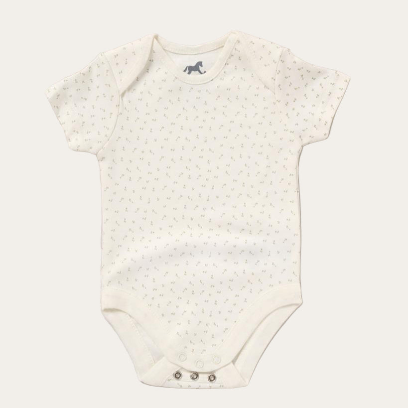 Soft Cotton Baby Bodysuit in Woodland Design