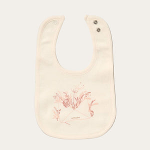 Baby Girl Present – Cream Floral Outfit with Bib