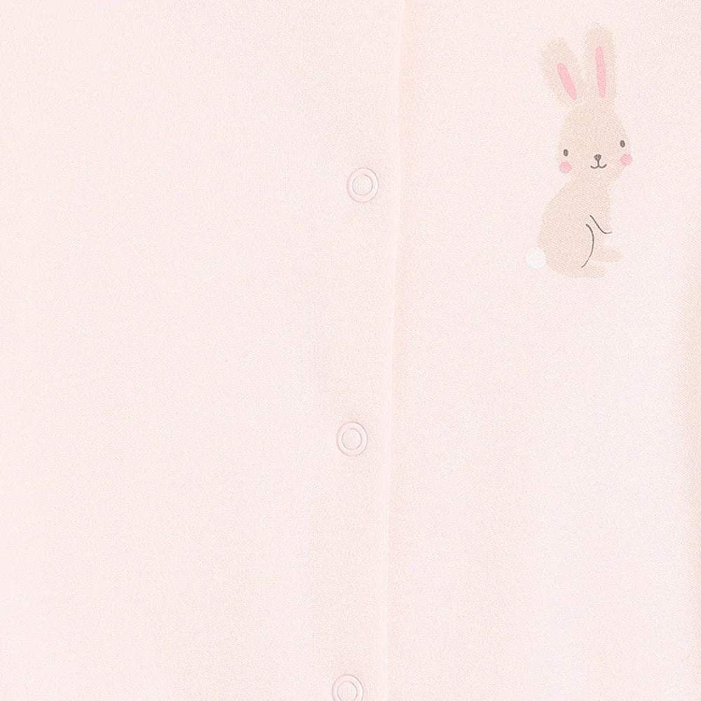 Soft cotton baby girl sleepsuits set