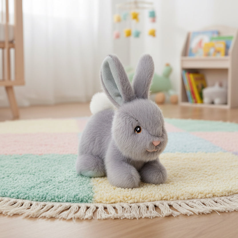 Sodt grey cuddly eco friendly soft toy