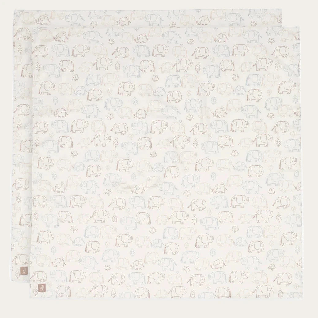 Large Elephant Muslin Swaddle – Oeko-Tex Cotton