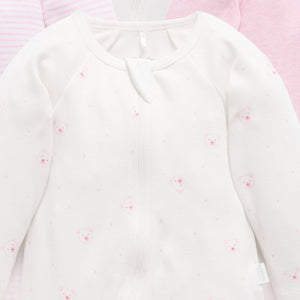 Baby girl essentials in organic pale pink cotton