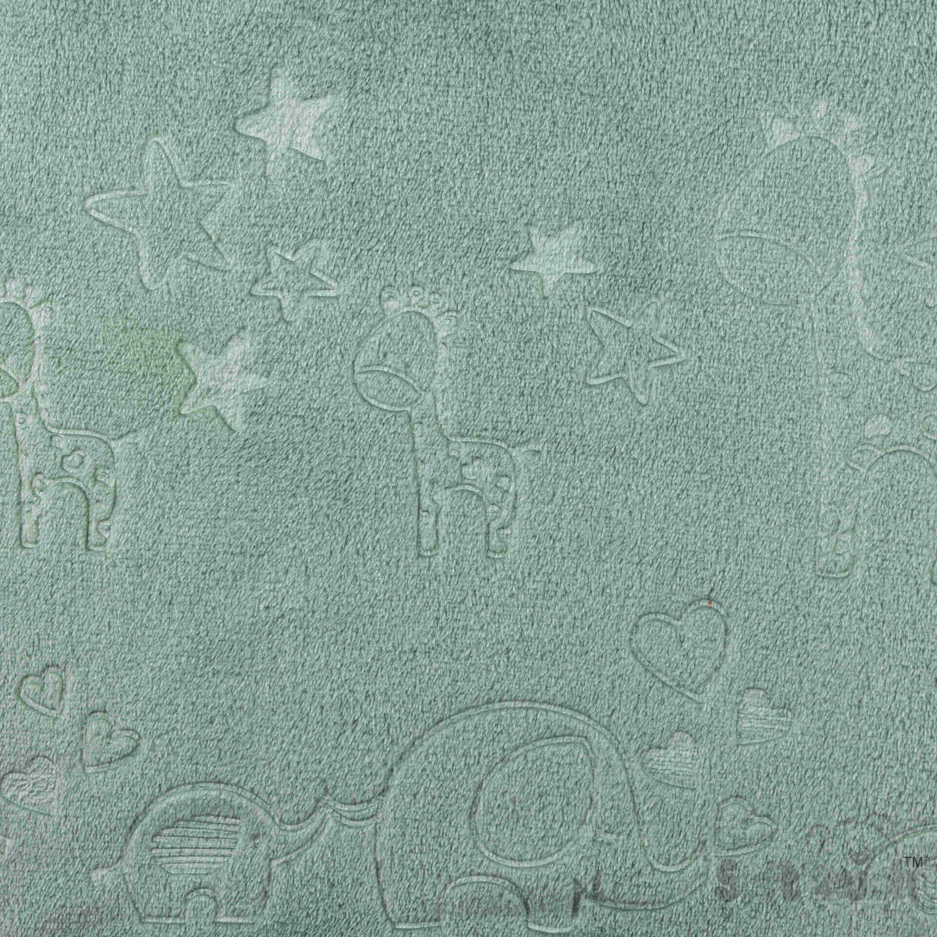 Sage Flannel Baby Wrap – Giraffes, Elephants, Zebras