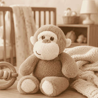 Soft brown eco friendly baby toy 'Marcel Monkey' 14cm. Keel Toys. 