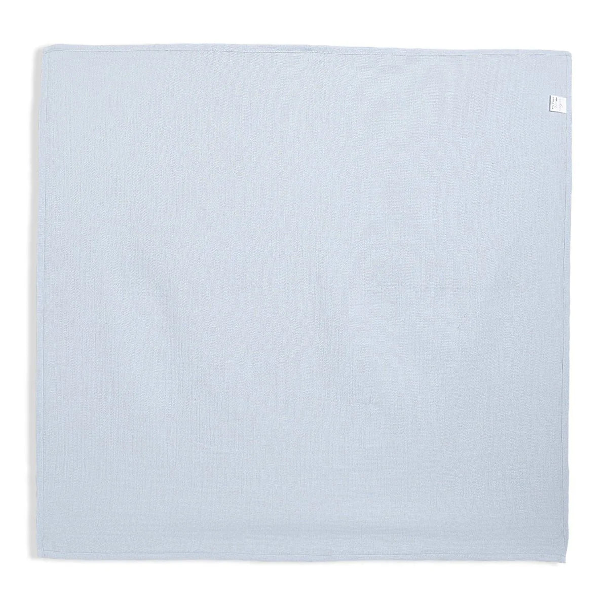 Solid blue baby cotton muslin swaddle with soft breathable fabric
