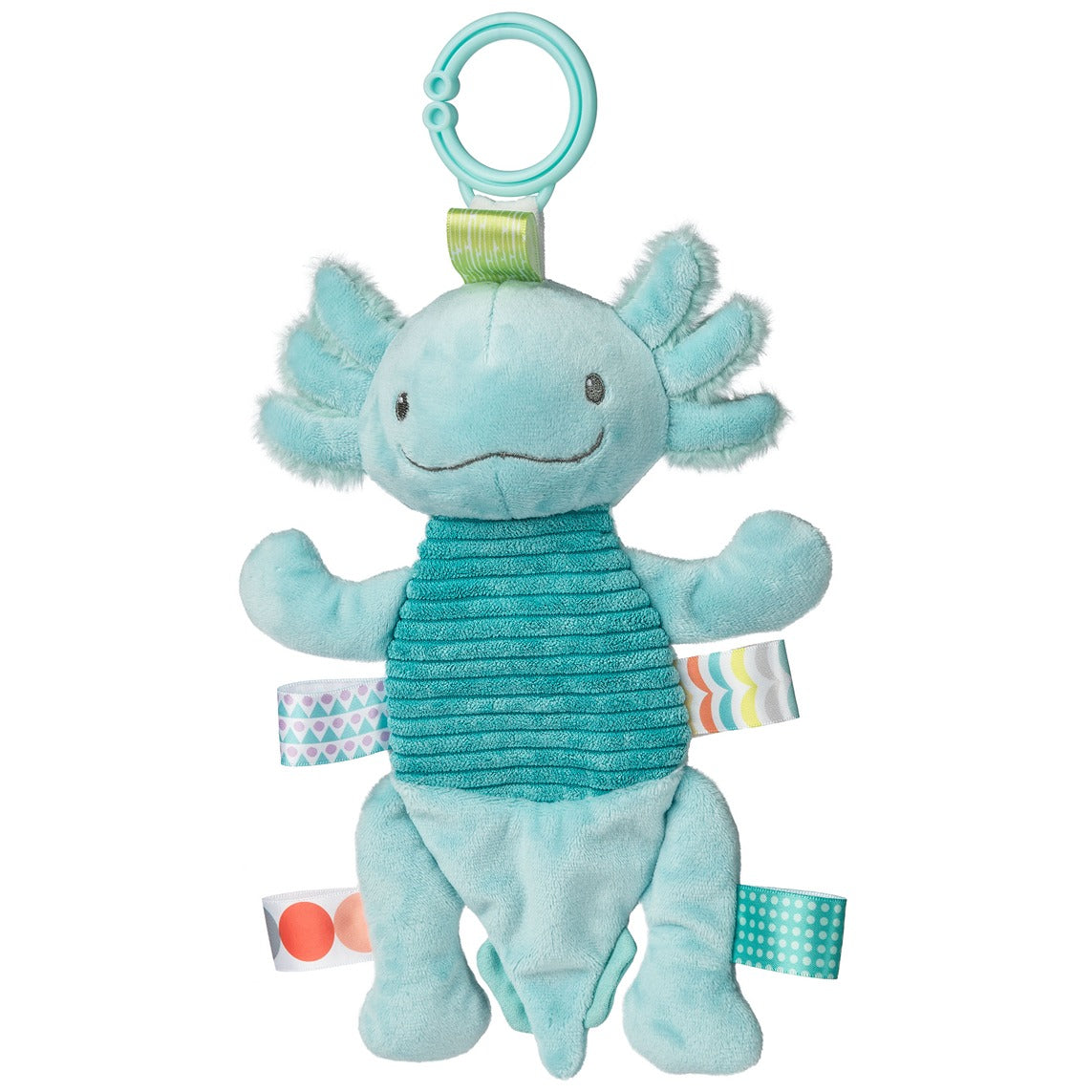 Blue axolotl taggies toy