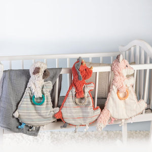 Dino Lovey Blanket – baby sensory toy and comfort pal