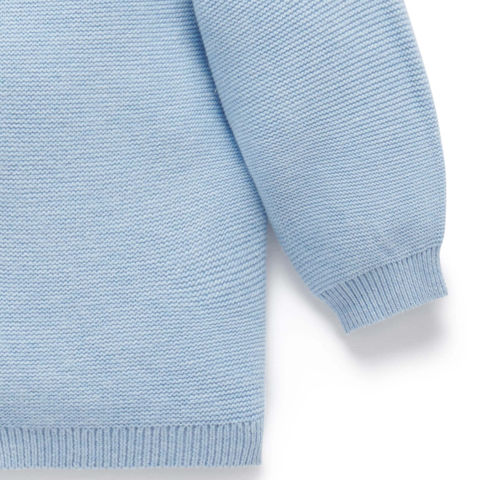 Baby knit cardigan with ribbed trimmings in blue
