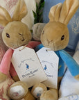 twins baby gifts hamper with flopsy bunny and peter rabbit
