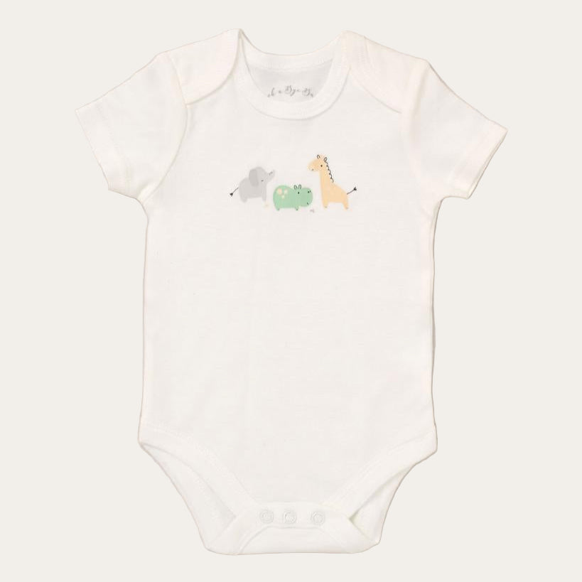 Neutral baby bib and outfit gift set