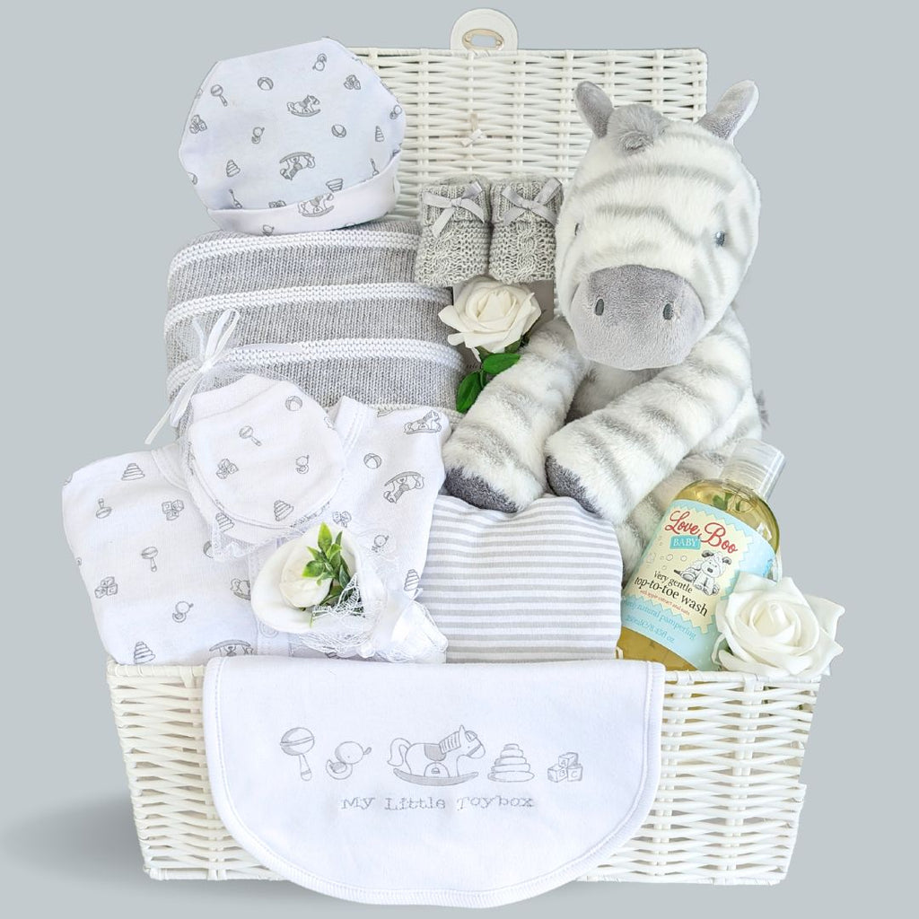 Baby Shower Hamper Basket Zoomie Zebra Baby Shower Gifts Bumbles
