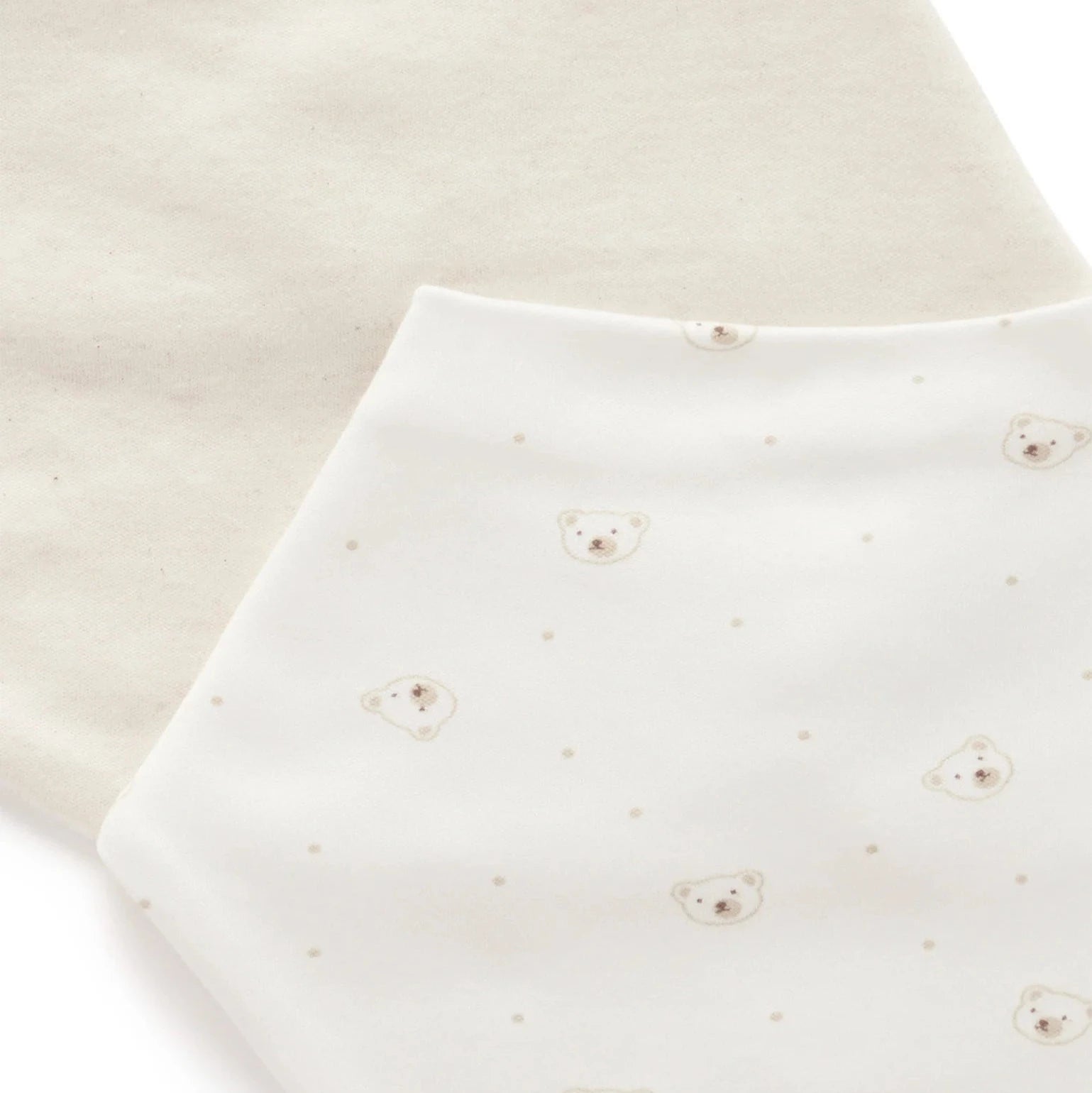 Vanilla and bear 2 pack dribble bibs