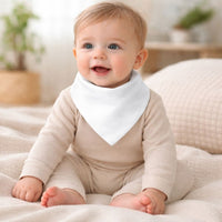 Plain White Bandana Bib