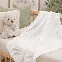 Baby blanket - white cellular