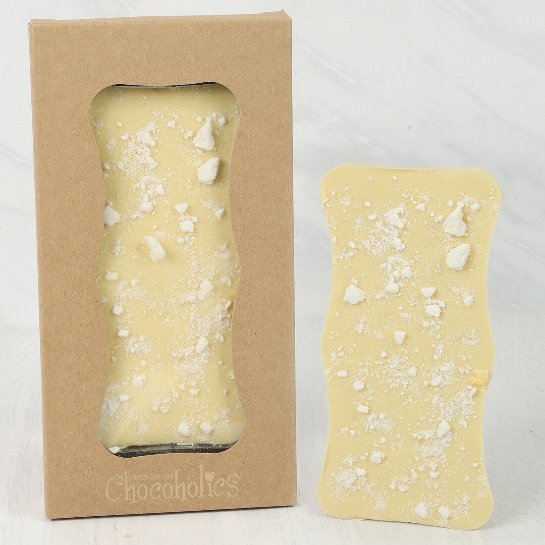 Lemon Infused White Chocolate Bar with Meringue Pieces