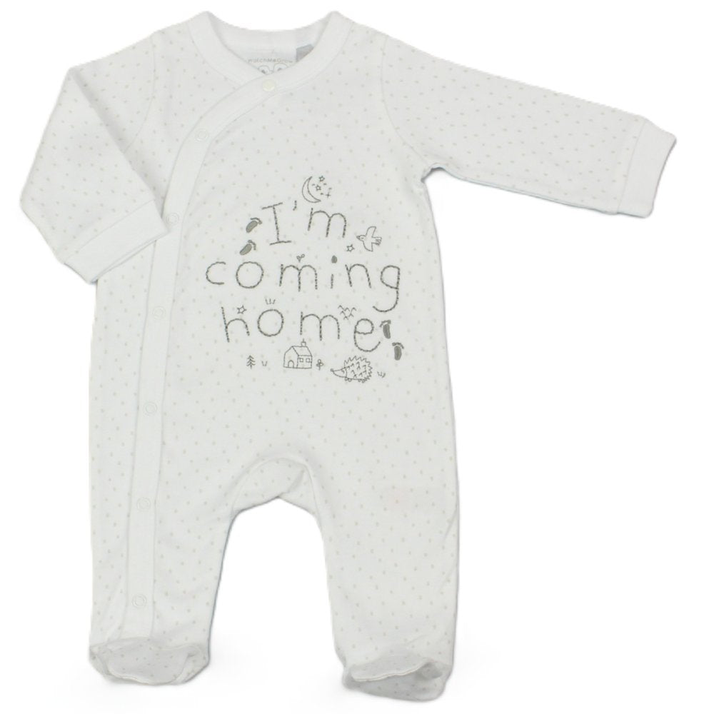 Baby coming home outfit in white cotton