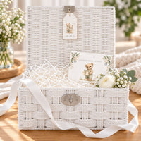 White Paper Rope Wicker Nursery Baskets Empty Hamper.