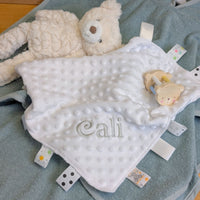 Soft Pure White Taggie Baby Comforter