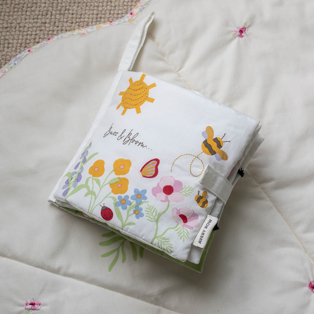 Wildflower Garden baby sensory fabric book