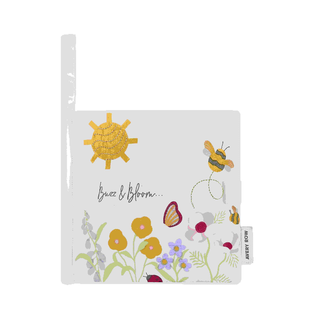 Wildflower Garden sensory book with pram attachment loop