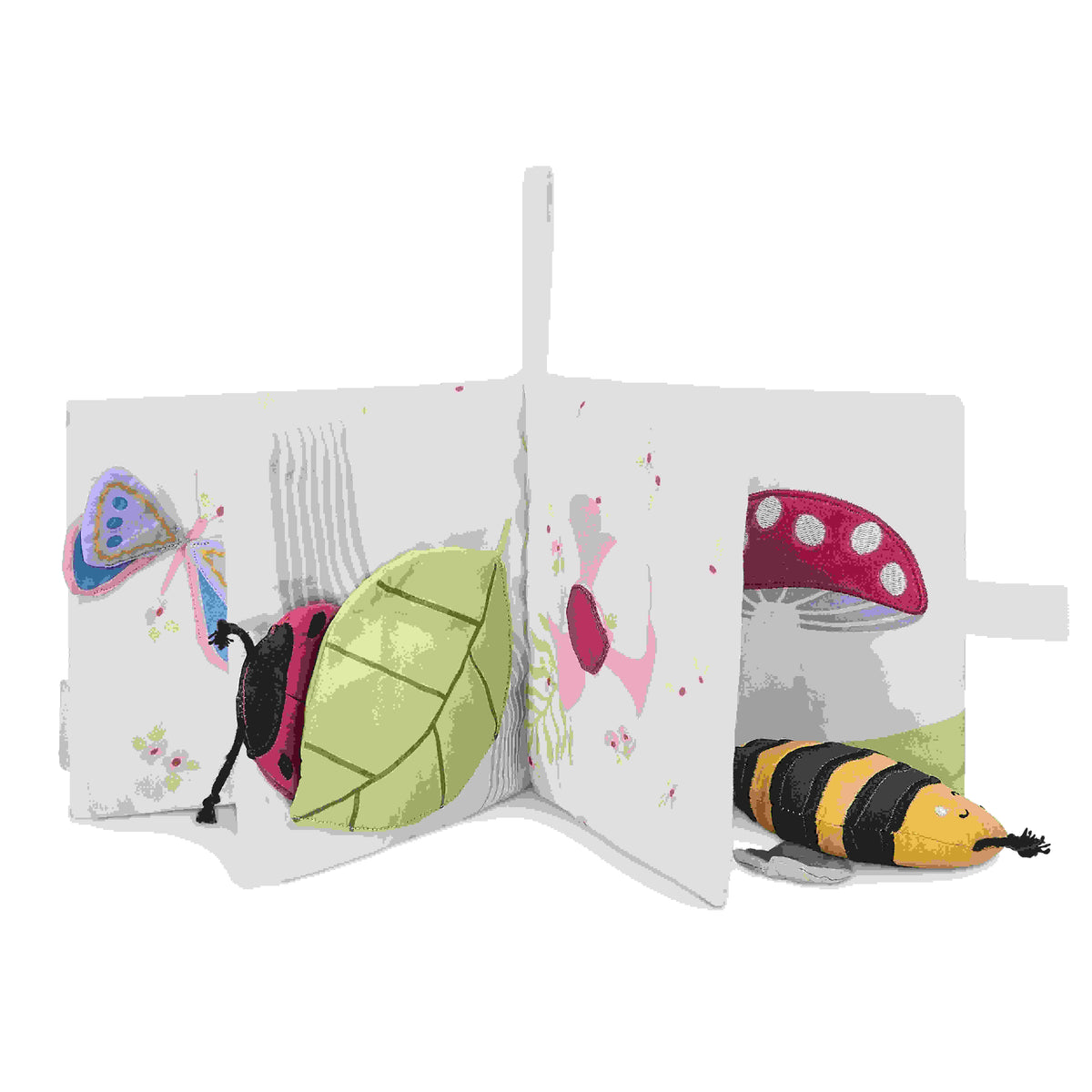 Organic cotton Wildflower Garden sensory baby book