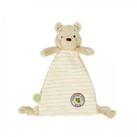 Soft neutral winnie the pooh comforter toy