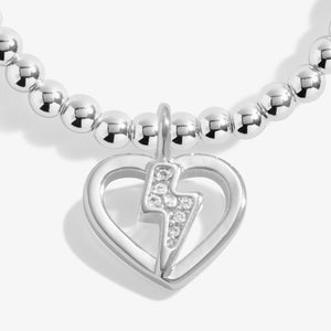 Wonder Mum silver plated sentiment bracelet