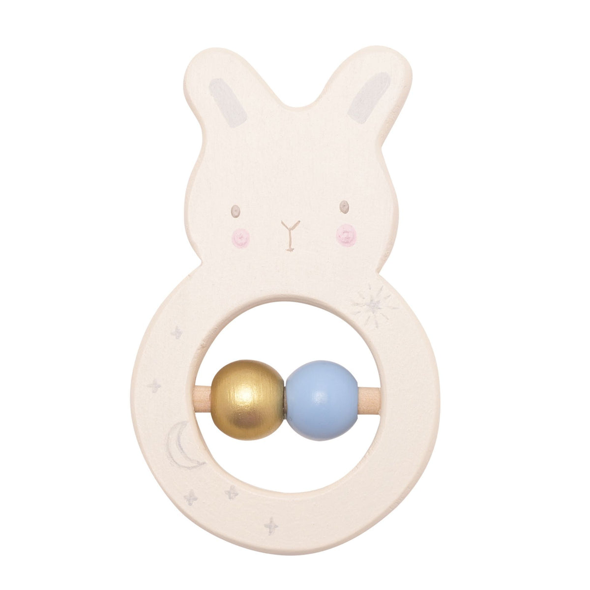 Wooden animal baby rattles