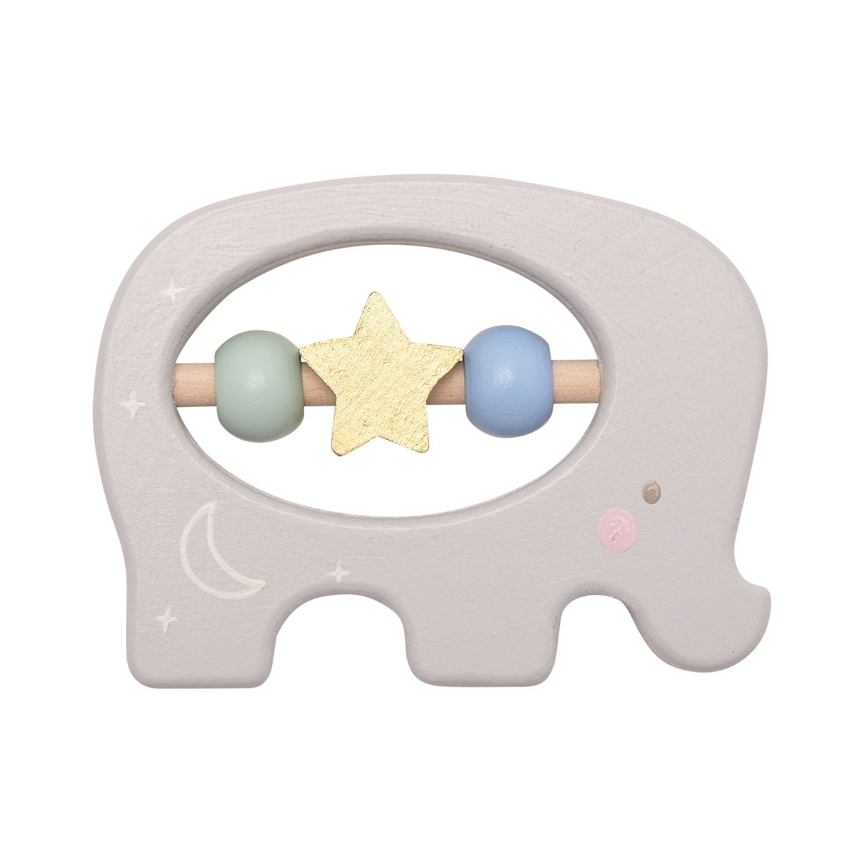 Wooden animal baby rattles