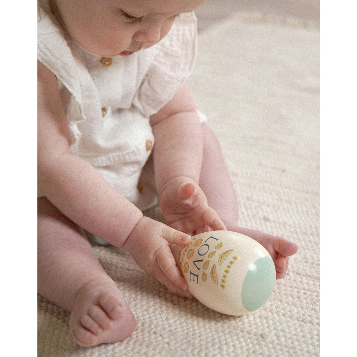 Wooden baby instrument set for sound and movement play