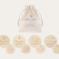 Garden Tales wooden baby milestone discs set