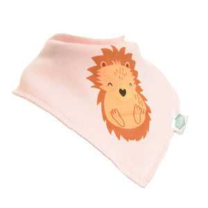 Woodland bandana bib set in cream, light blue and light pink