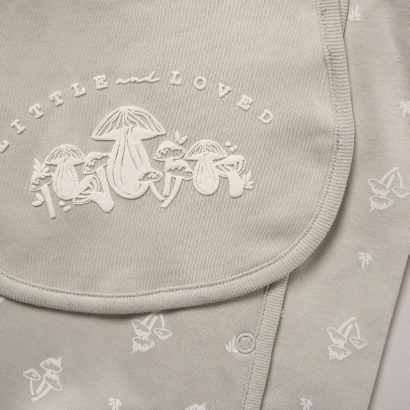 Woodland Mushroom Baby Clothing Gift Set – Romper, Vest and Bib