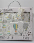 Baby clothing set with hot air balloons.