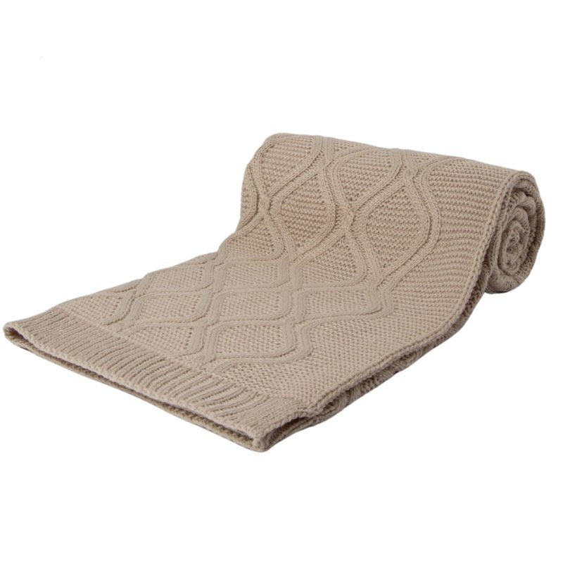 Soft chain knitted blanket wrap