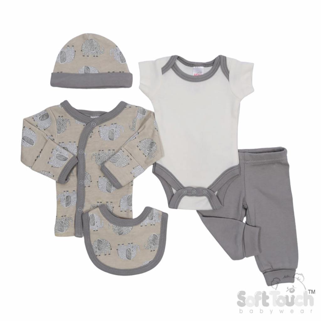 Low Birth Weight or Premature Unisex &#39;Elephant&#39; 5 Piece Gift Set