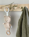 Super cute musical teddy.  Perfect for prams and car seats.