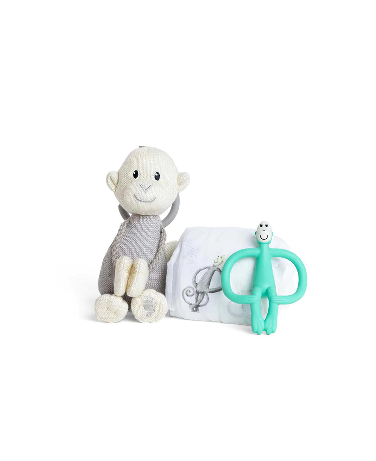 Limited Edition Matchstick Monkey Green Gift Set (Toy, Muslin and Teether)