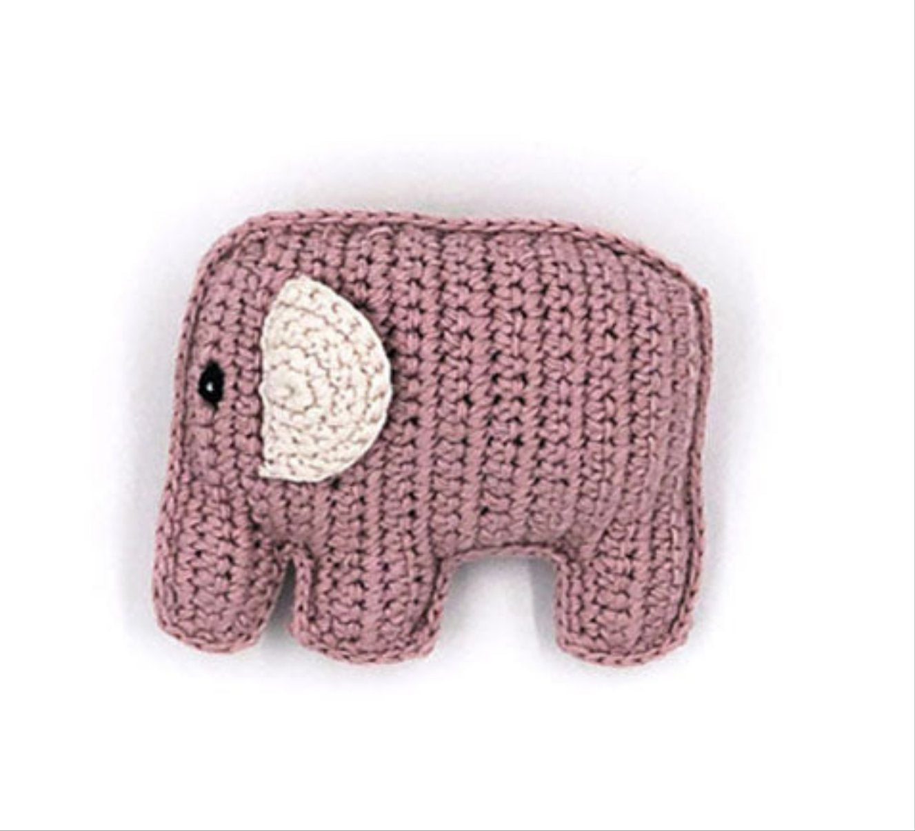 Organic Friendly Pink Elephant Rattle Toy