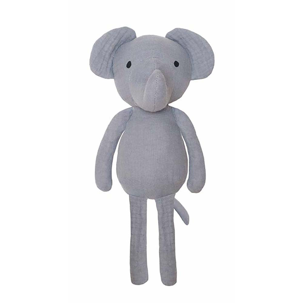 Blue grey elephant soft toy that can also be used as a comforter toy.  A perfect gift