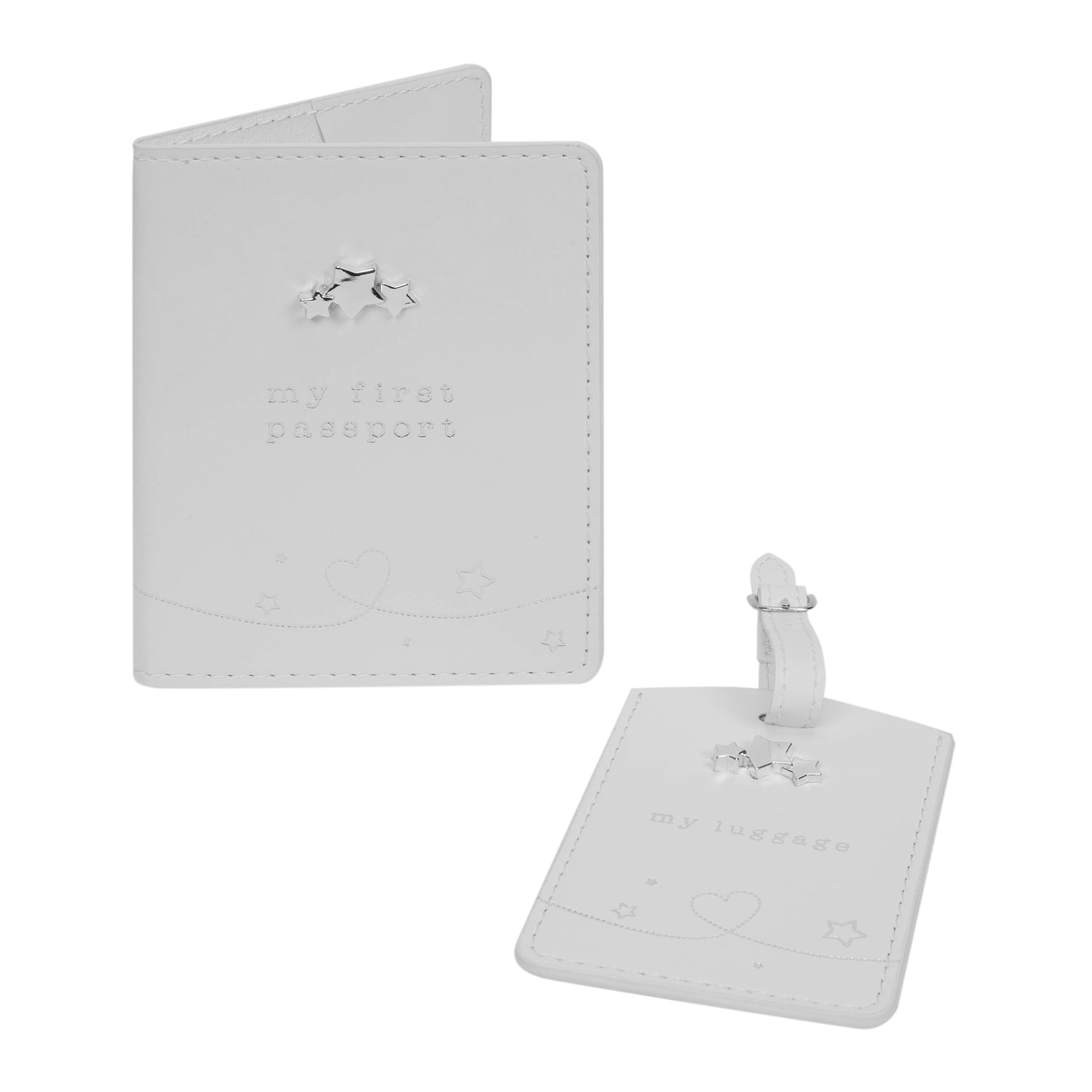 White &#39;My First Passport and Luggage Tag&#39; Set