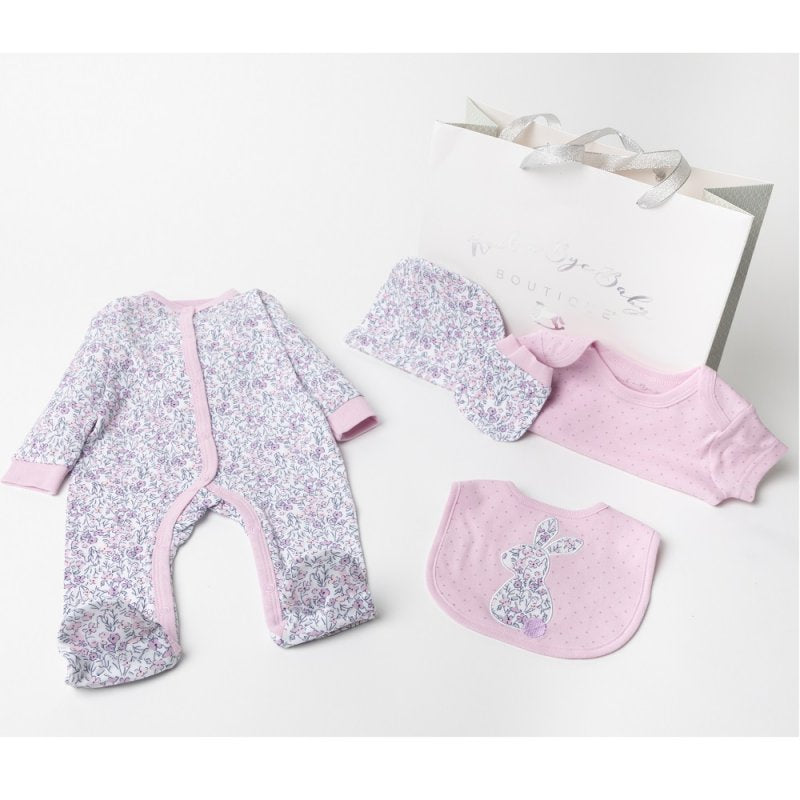 Baby Girls Clothes &#39;Bunny&#39; 5 Piece Layette Set