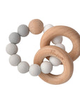 Wood and Silicon Grey Teething Toy