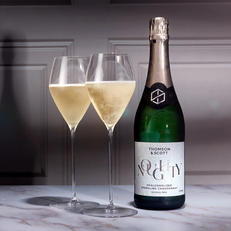 A bottle of zero alcohol sparking chardonnay to help celebrate the special occasion.