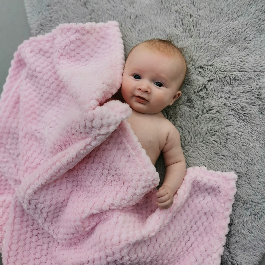 Baby Pink Blanket Pink Baby Blanket Chenille Baby Blanket Living