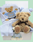 Baby Boy Hamper Trunk - Teddy Bear Hugs
